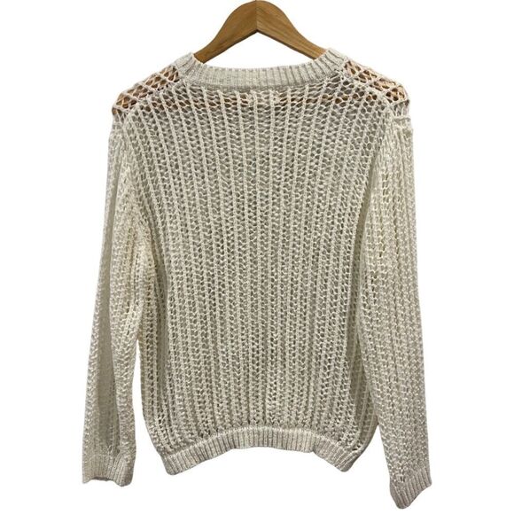 Dreamers Open knit Crew neck Sweater Size M/L - Picture 2 of 7